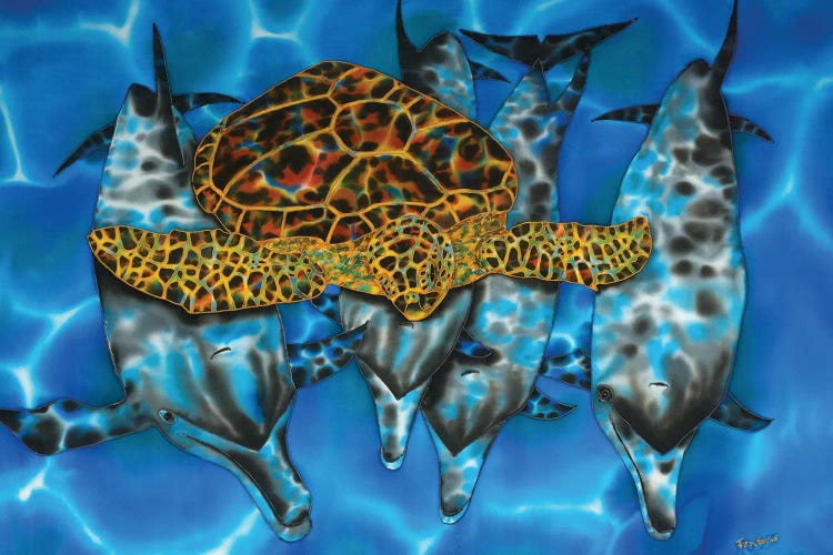 Anse La Voutte Dolphins by Daniel Jean-Baptiste wall art