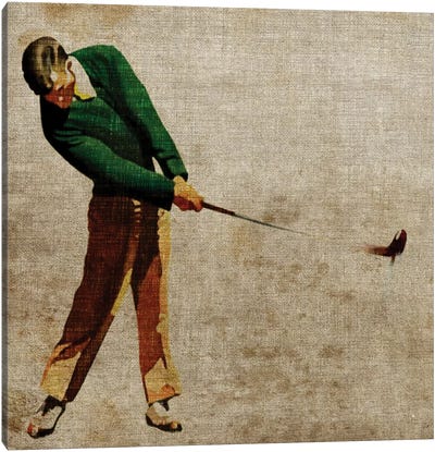 Vintage Sports II Canvas Art Print - Golf Art