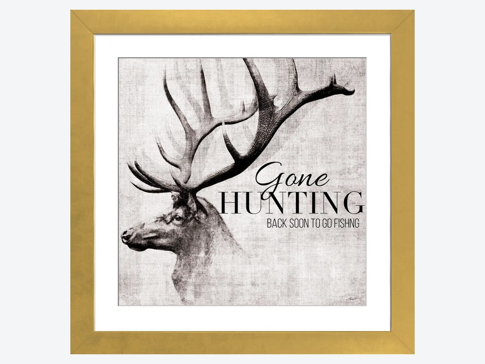 Gone Hunting And Fishing Canvas Wall Art by John Butler