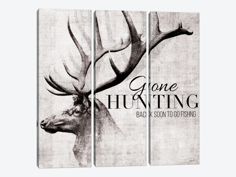 Gone Hunting And Fishing by John Butler 3-piece Canvas Wall Art