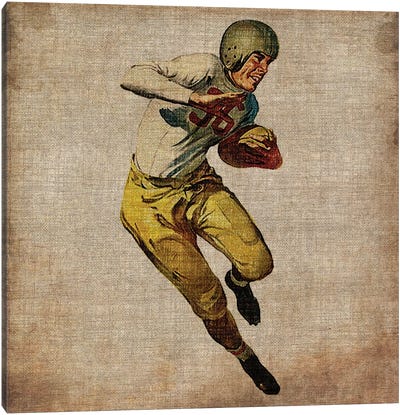 Vintage Sports III Canvas Art Print - Football Art