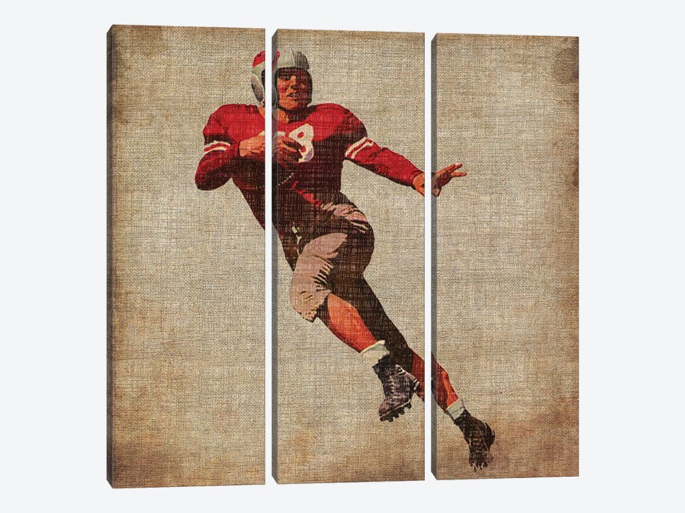 Vintage Sports IV by John Butler 3-piece Canvas Art Print