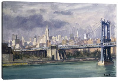 Manhattan Bridge, New York, 1996 Canvas Art Print
