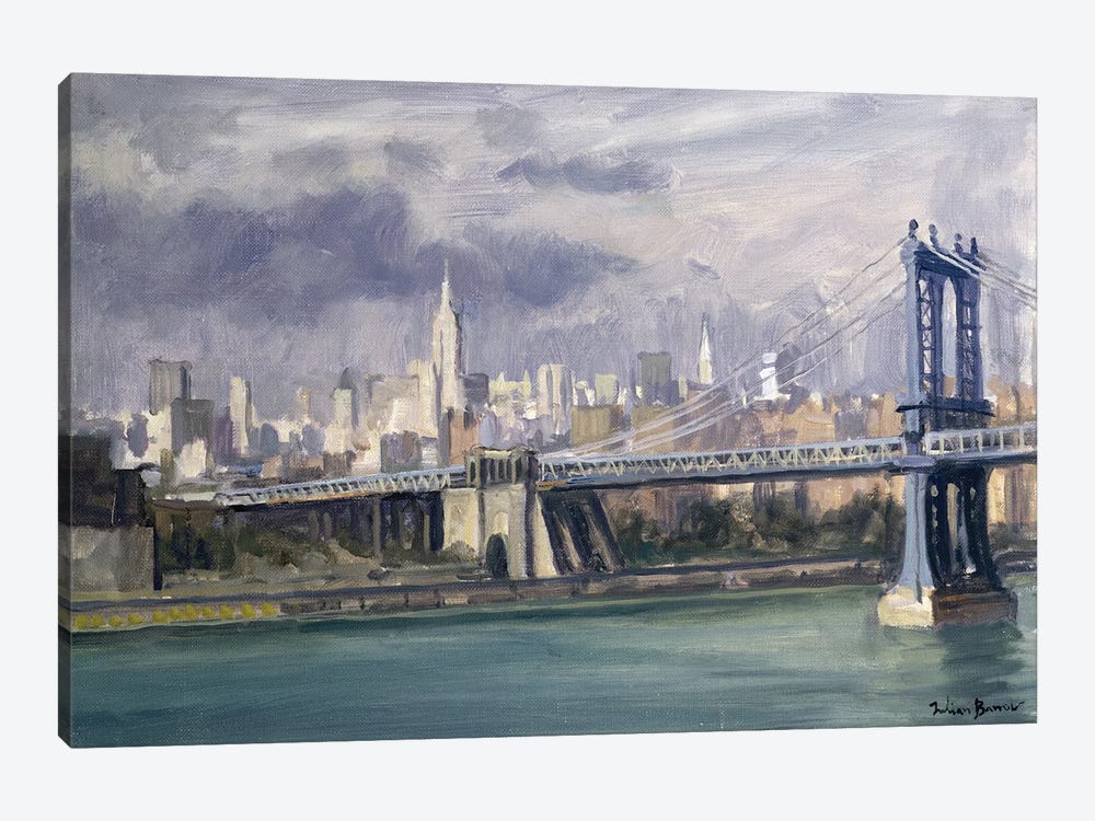 Manhattan Bridge, New York, 1996 by Julian Barrow 1-piece Canvas Wall Art
