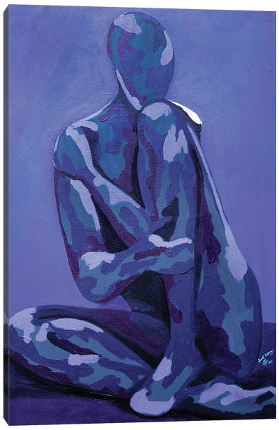 When I Miss You Canvas Art Print - Male Nude Art