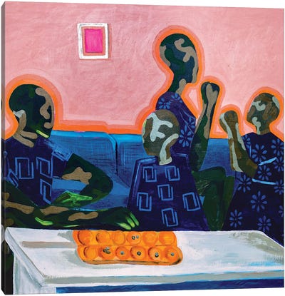 Joy In Family - Learning Canvas Art Print - Janet Adenike Adebayo