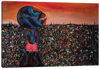 Lost In The Garden I Canvas Art Print - Janet Adenike Adebayo