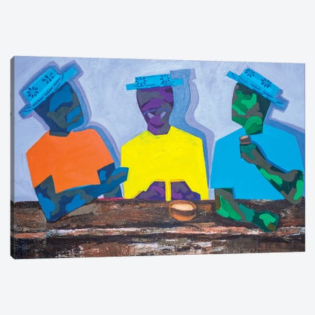 The Conversation Canvas Print #JBY2} by Janet Adenike Adebayo Canvas Art Print