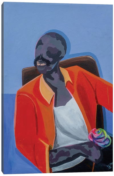Hiding The Emotions Canvas Art Print - Janet Adenike Adebayo