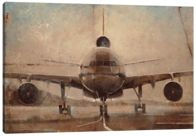 Tonal Plane Canvas Art Print