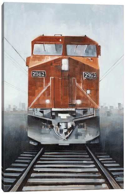 Last Stop II Canvas Art Print - Train Art