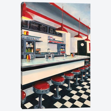 Diner Canvas Print #JCA18} by Joseph Cates Canvas Artwork