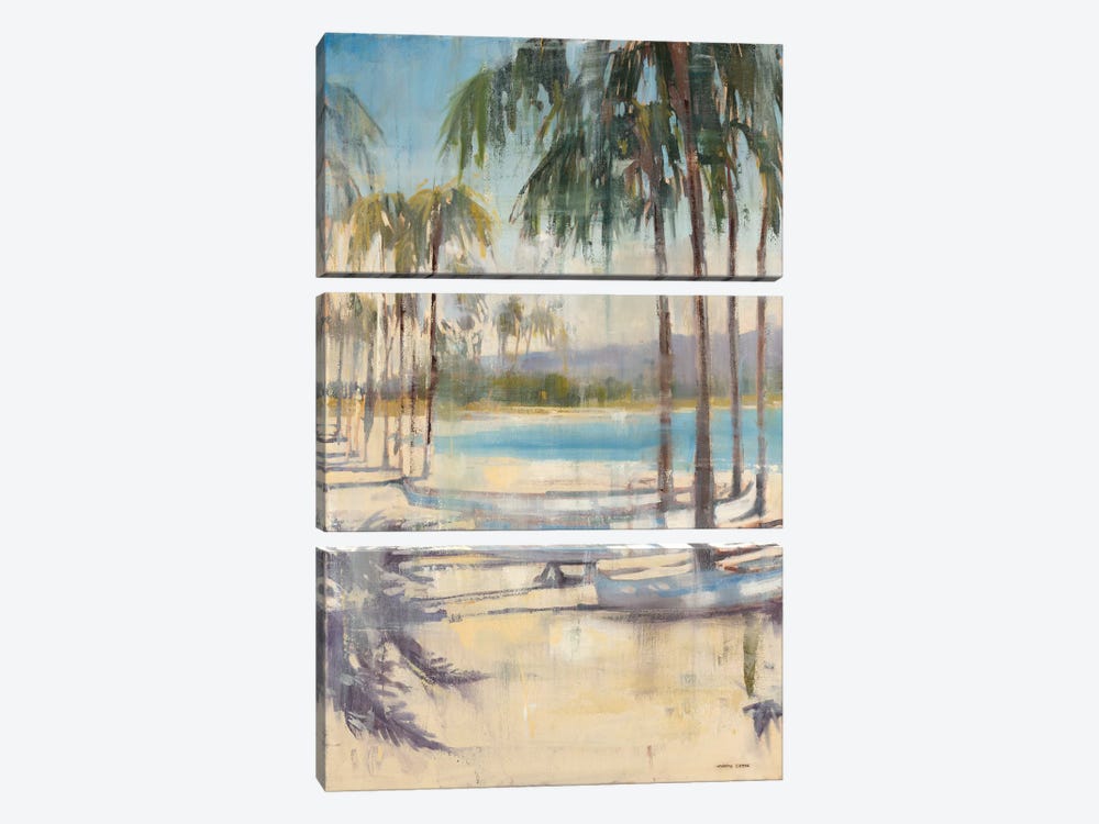Ocean Palms I by Joseph Cates 3-piece Canvas Art