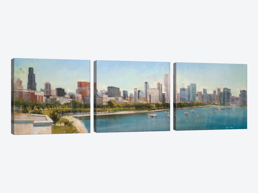 Skyline II by Joseph Cates 3-piece Canvas Art Print