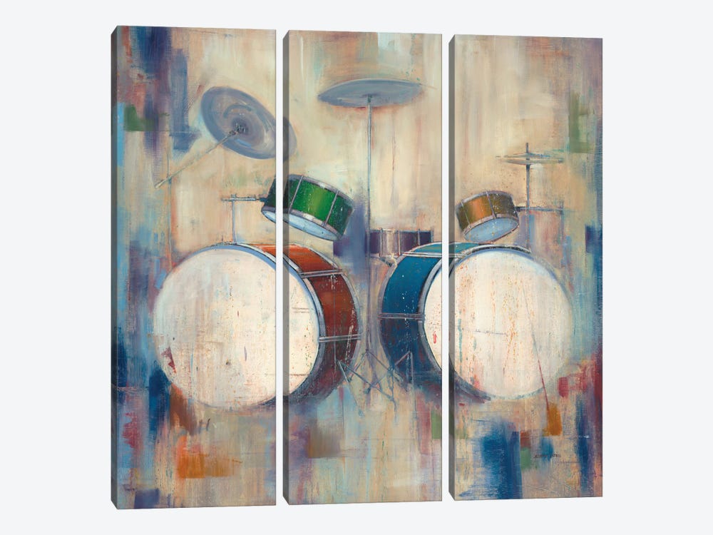 Drums by Joseph Cates 3-piece Canvas Print