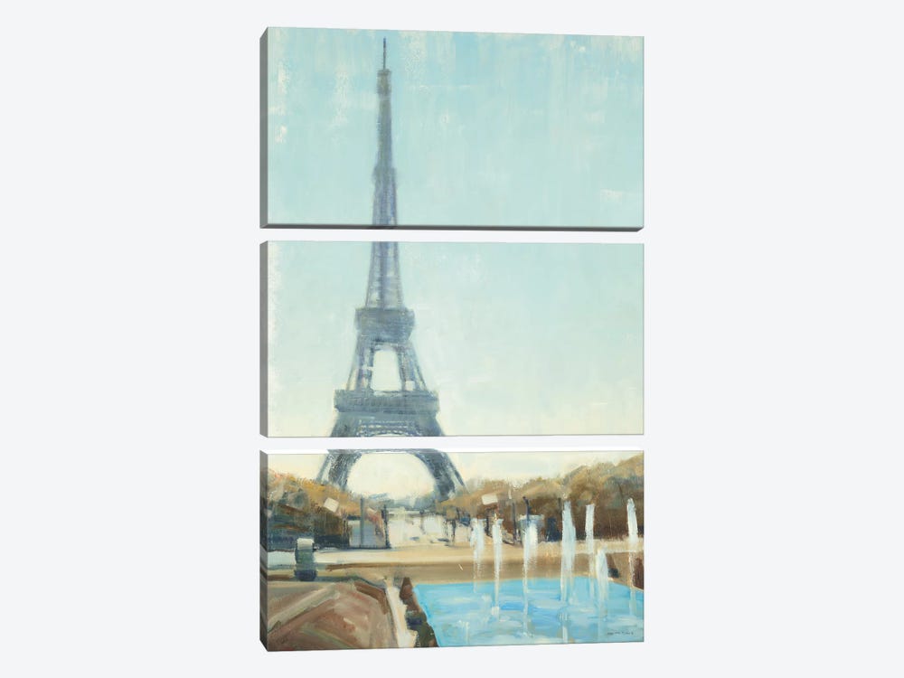 Eiffel Tower by Joseph Cates 3-piece Canvas Art