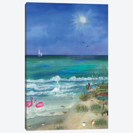 Fun Filled Beach II Canvas Print #JCE2} by Jan Cole Art Print