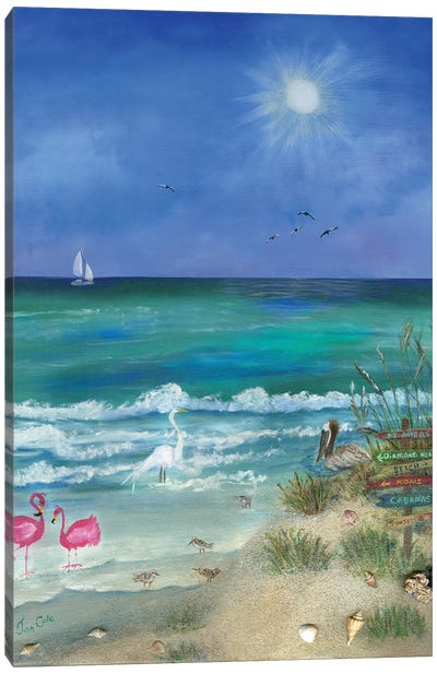 Fun Filled Beach II Canvas Art Print