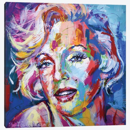 Marilyn Canvas Print #JCF107} by Jos Coufreur Art Print