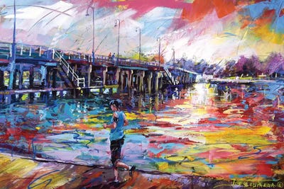 Old Mandurah Bridge by Jos Coufreur art print