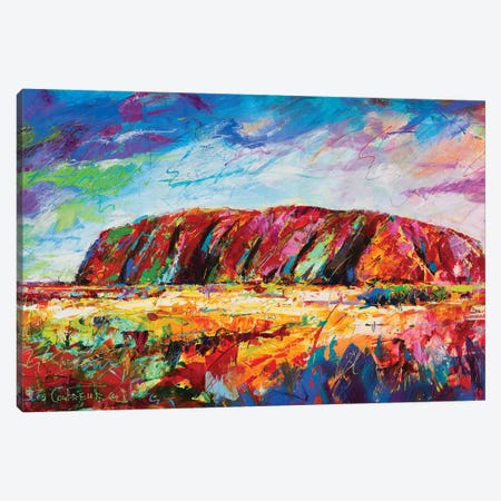 Uluru Canvas Print #JCF111} by Jos Coufreur Art Print