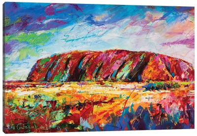 Uluru Canvas Art Print - Hill & Hillside Art
