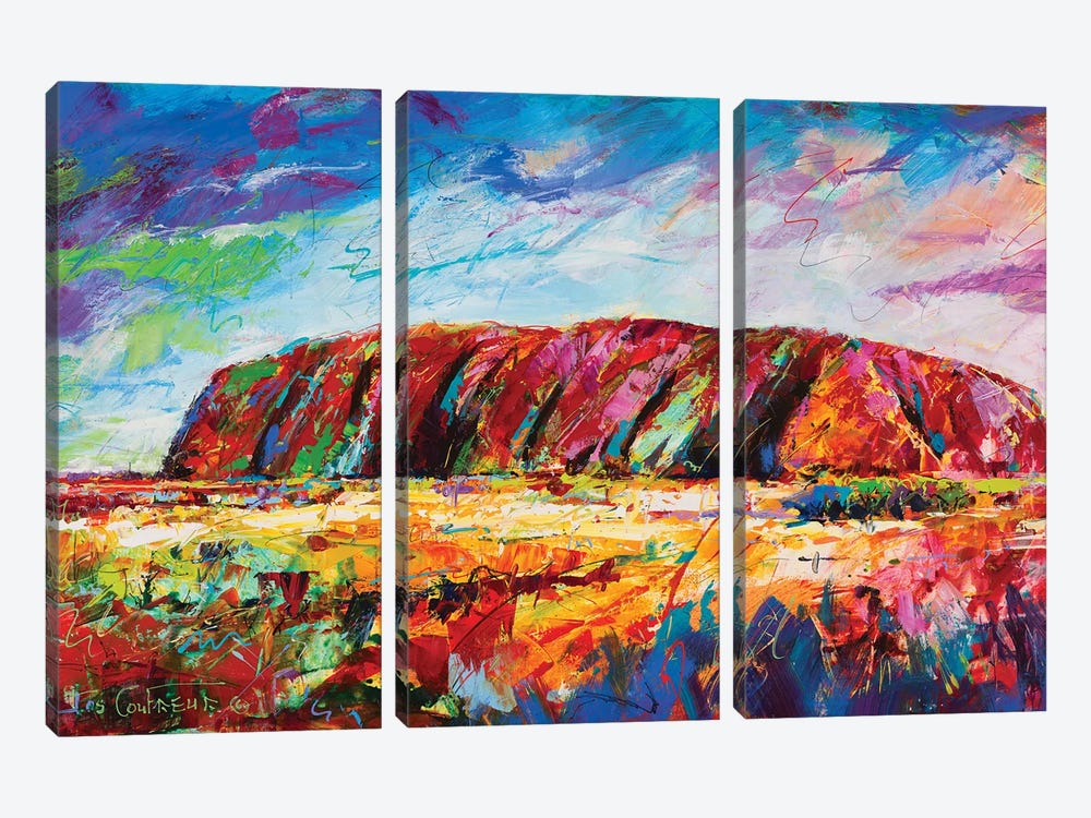 Uluru by Jos Coufreur 3-piece Canvas Wall Art