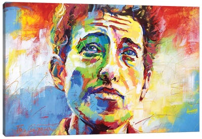 Bob Dylan Canvas Art Print - Jos Coufreur