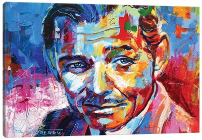 Clark Gable Canvas Art Print - Jos Coufreur