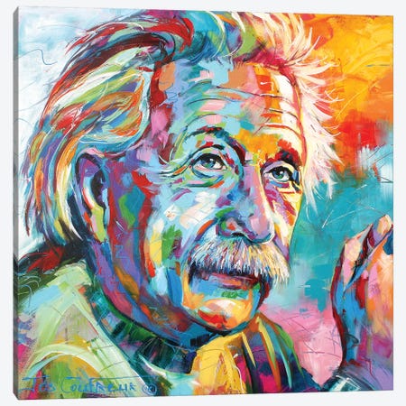Einstein Canvas Print #JCF119} by Jos Coufreur Canvas Art Print