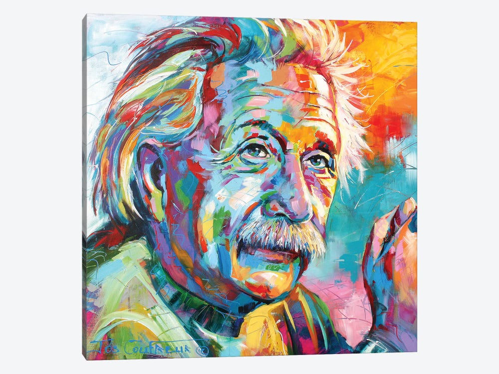 Einstein by Jos Coufreur 1-piece Canvas Art