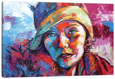 Greta Garbo Canvas Art Print - Jos Coufreur
