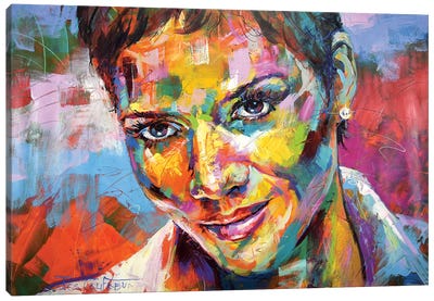 Halle Berry Canvas Art Print - Jos Coufreur