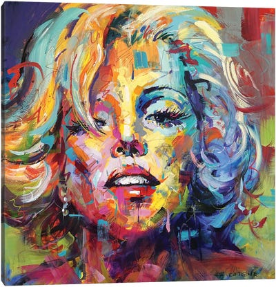 Marilyn Canvas Art Print - Colorful Art