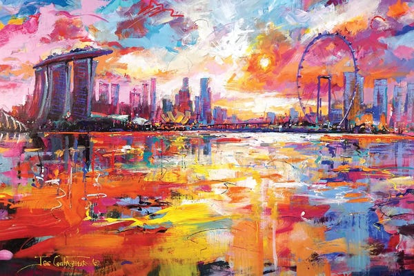 Asia: Singapore Skyline by Jos Coufreur
