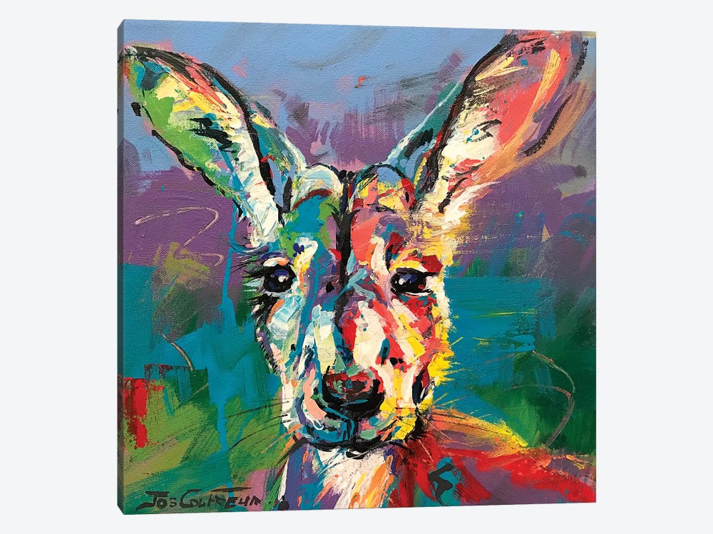 Kangaroo III by Jos Coufreur 1-piece Canvas Artwork