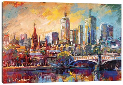 Melbourne, Australia Canvas Art Print - Jos Coufreur