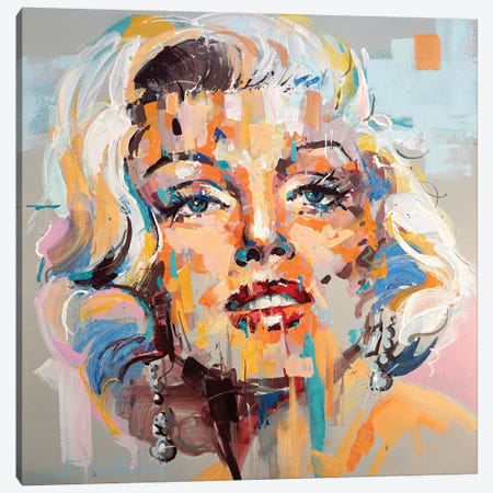 Marilyn Monroe XVIII Canvas Print #JCF167} by Jos Coufreur Art Print