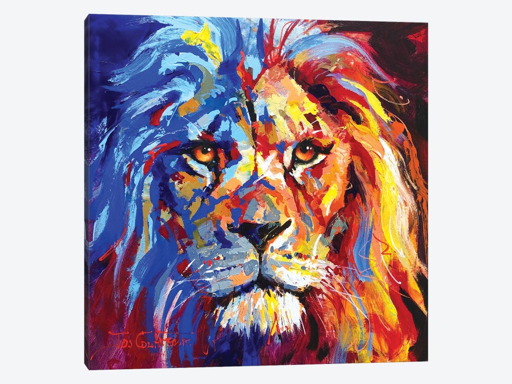 Lion by Jos Coufreur 1-piece Canvas Artwork