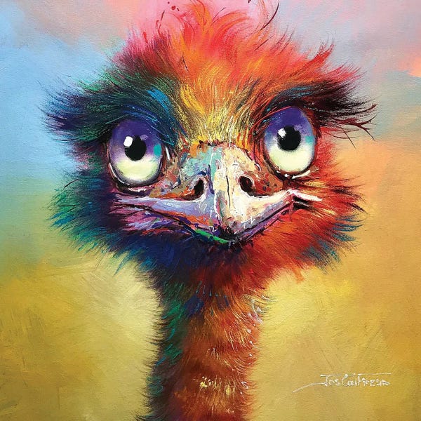 Jos Coufreur: Colourful Emu by Jos Coufreur