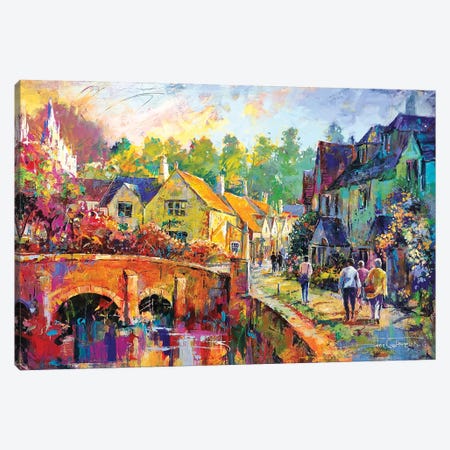 Village In The Cotswolds Canvas Print #JCF191} by Jos Coufreur Canvas Art Print