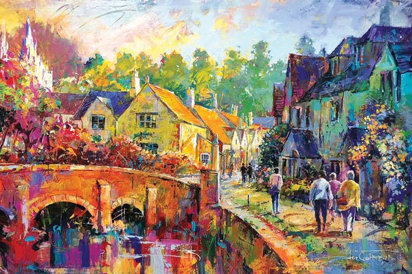 Jos Coufreur: Village In The Cotswolds by Jos Coufreur
