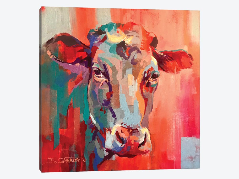Nellie the Cow by Jos Coufreur 1-piece Canvas Artwork