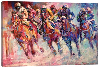 Finish Line Canvas Art Print - Horse Racing Art