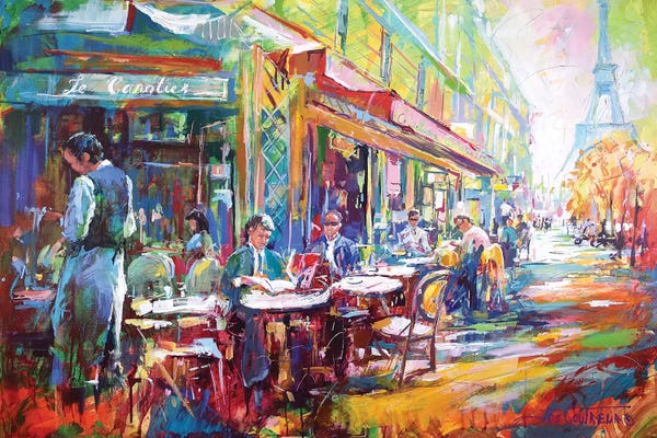 Artists Like Van Gogh: French Cafe by Jos Coufreur