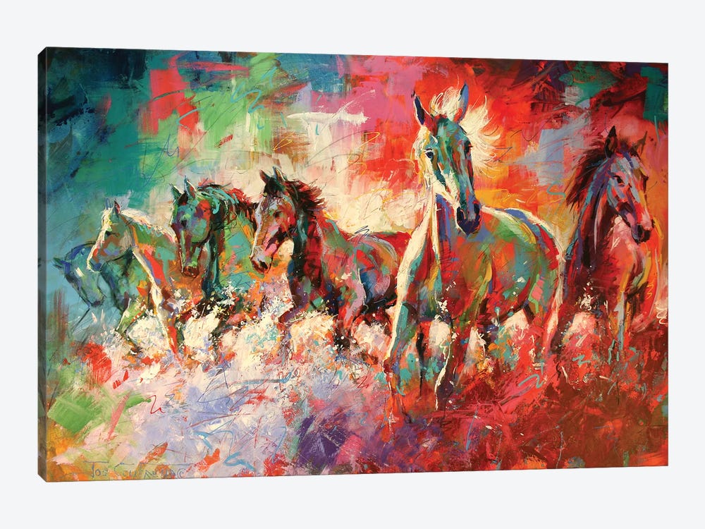 Horses by Jos Coufreur 1-piece Canvas Art