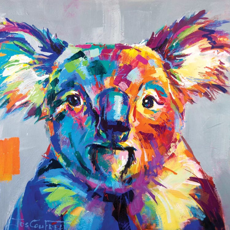 Koala I Canvas Art Print by Jos Coufreur
