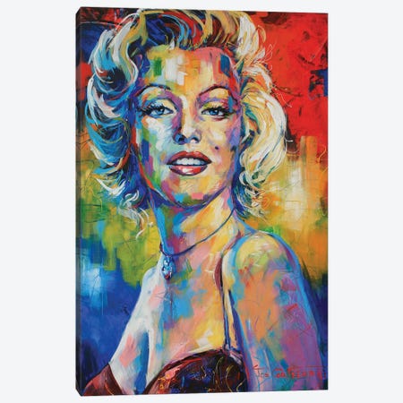Marilyn Monroe I Canvas Print #JCF52} by Jos Coufreur Canvas Art Print