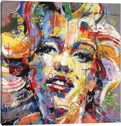 Marilyn Monroe VI Canvas Art Print - Jos Coufreur