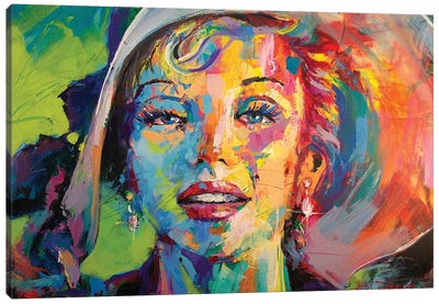 Marilyn Monroe IX Canvas Art Print - Current Day Impressionism Art